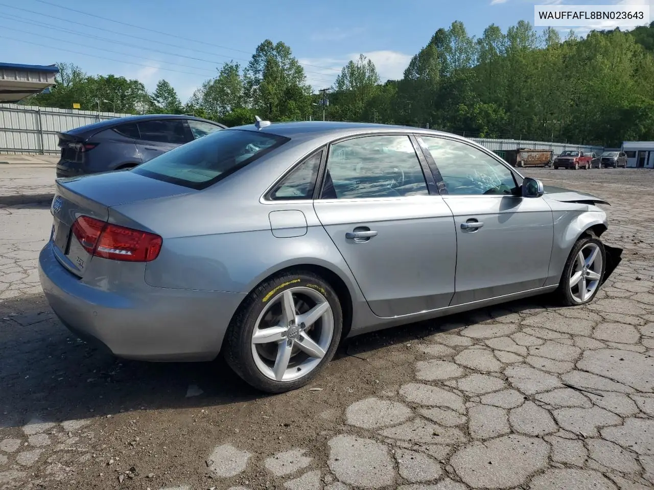 2011 Audi A4 Premium Plus VIN: WAUFFAFL8BN023643 Lot: 56456565