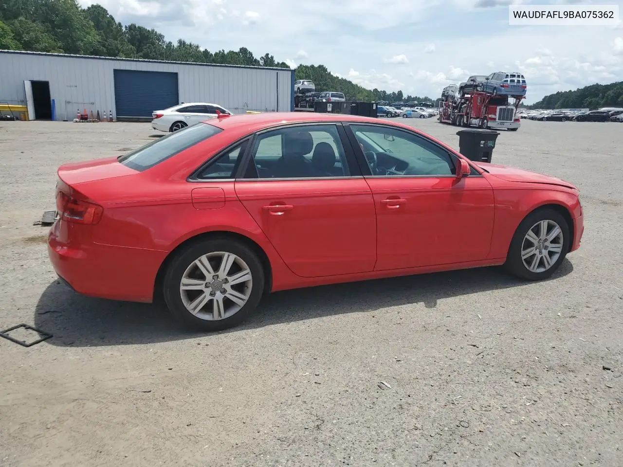2011 Audi A4 Premium VIN: WAUDFAFL9BA075362 Lot: 60761755