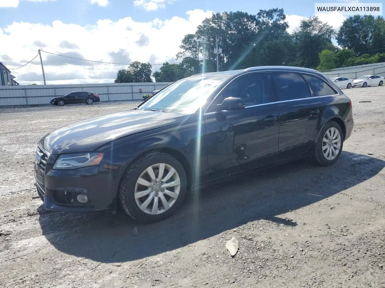 2012 Audi A4 Premium VIN: WAUSFAFLXCA113898 Lot: 56953345