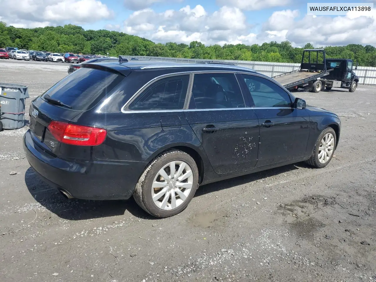 2012 Audi A4 Premium VIN: WAUSFAFLXCA113898 Lot: 56953345