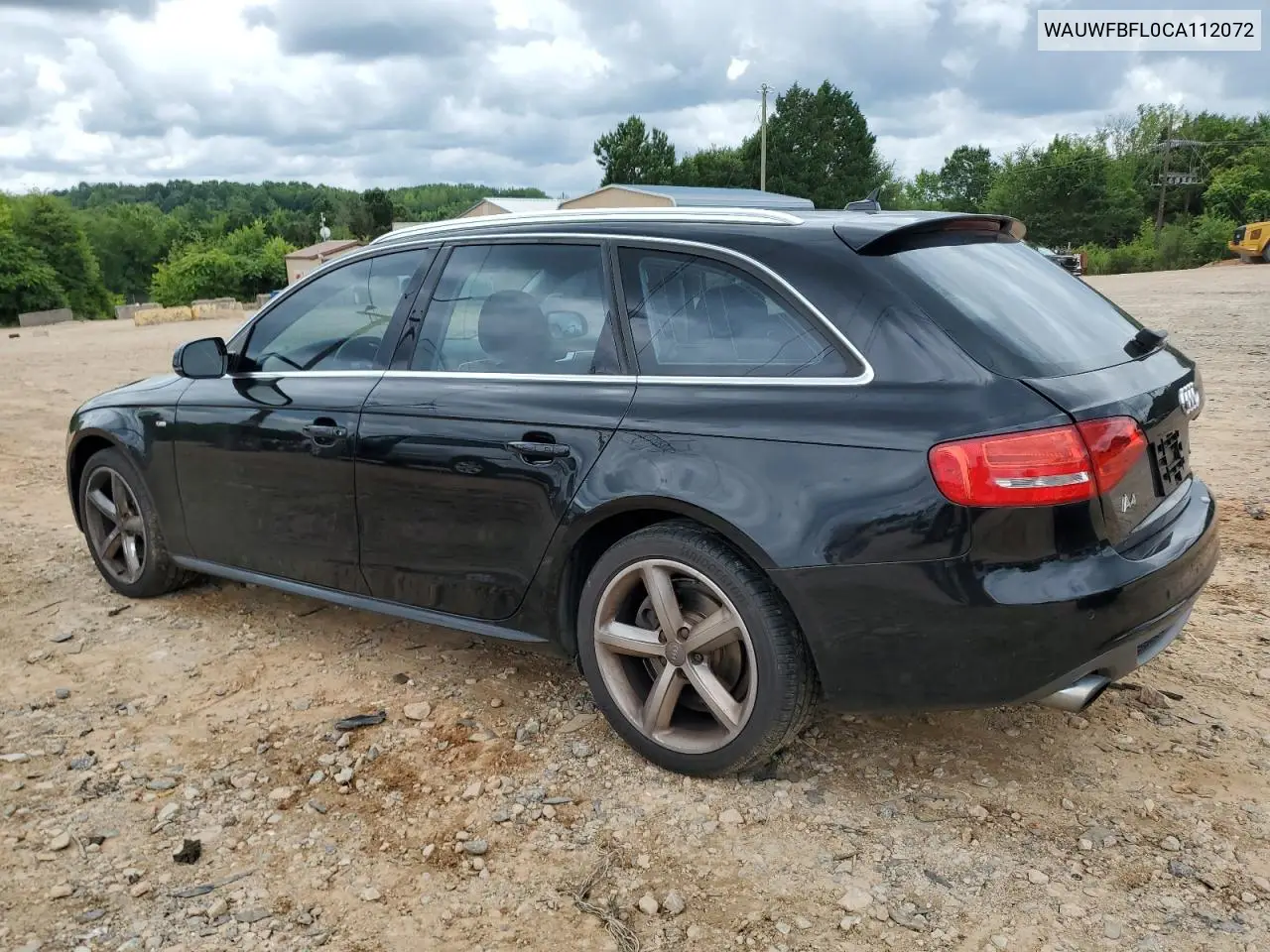 2012 Audi A4 Premium Plus VIN: WAUWFBFL0CA112072 Lot: 63122565