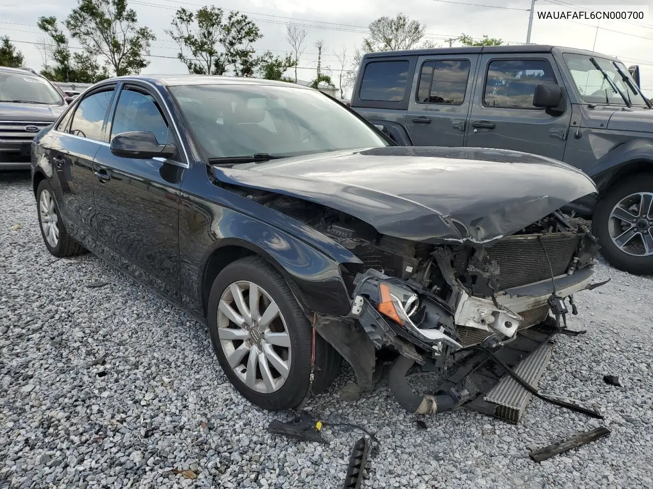 2012 Audi A4 Premium VIN: WAUAFAFL6CN000700 Lot: 63204275