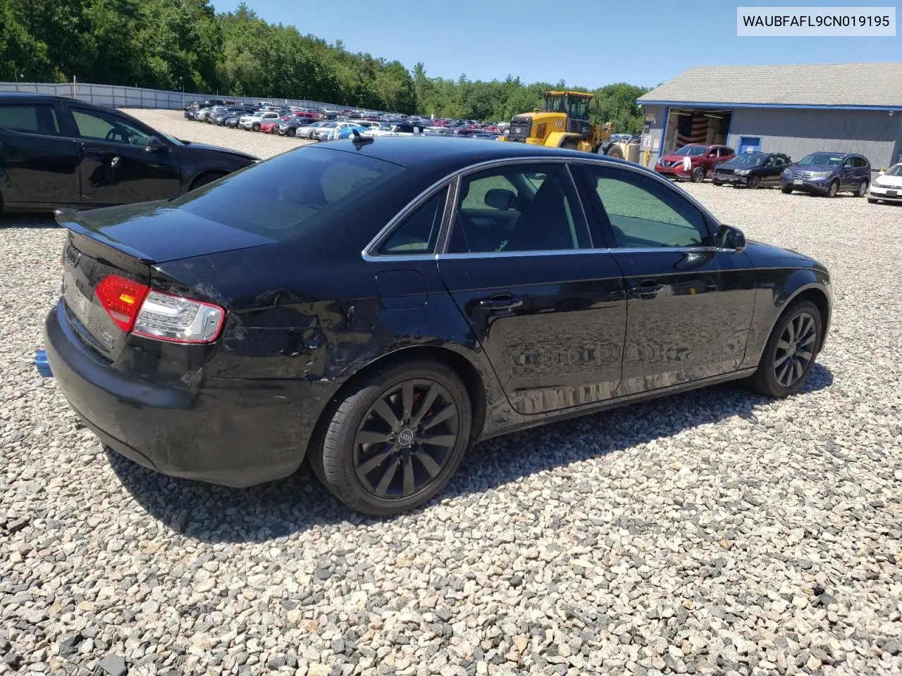 2012 Audi A4 Premium VIN: WAUBFAFL9CN019195 Lot: 64826295
