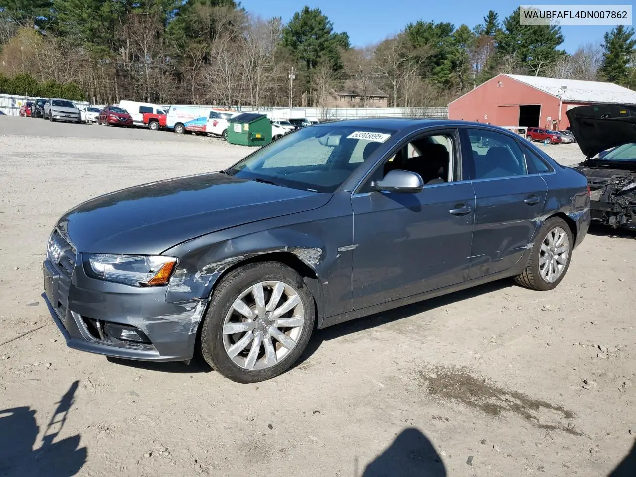 2013 Audi A4 Premium VIN: WAUBFAFL4DN007862 Lot: 53303695