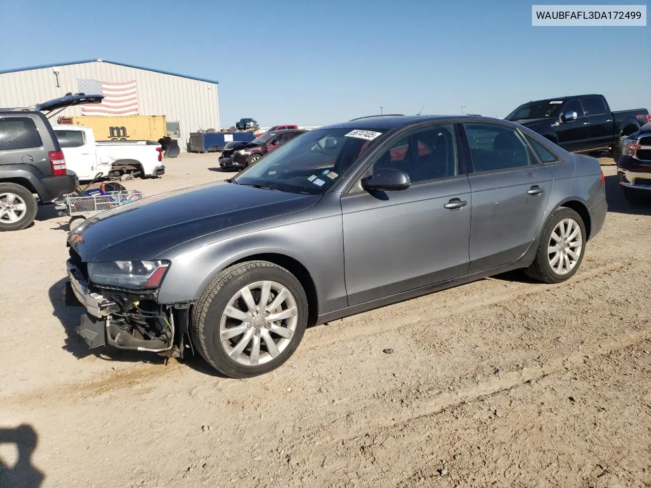 2013 Audi A4 Premium VIN: WAUBFAFL3DA172499 Lot: 56747405