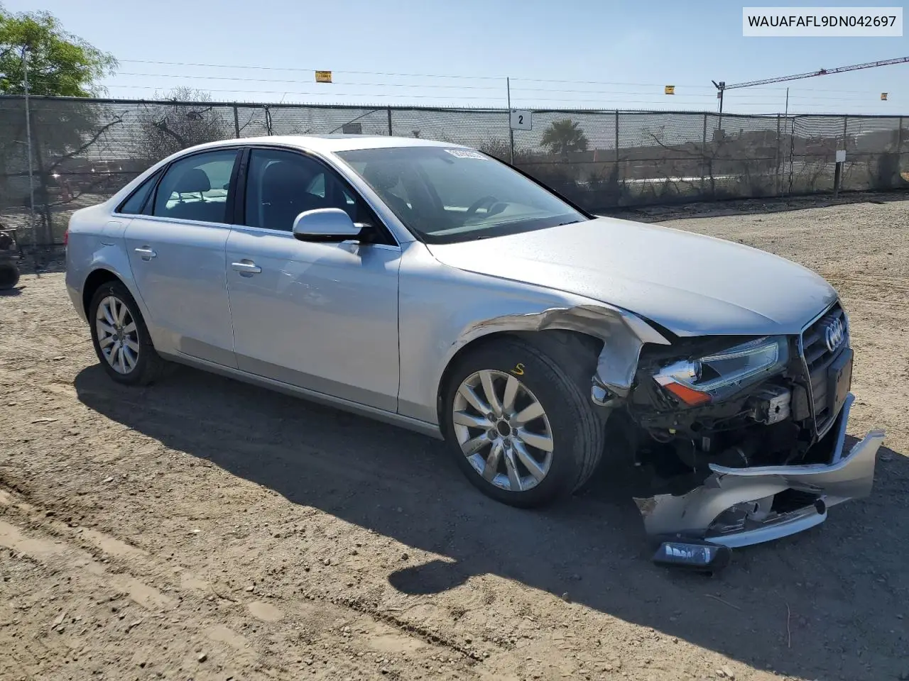 2013 Audi A4 Premium VIN: WAUAFAFL9DN042697 Lot: 56768315