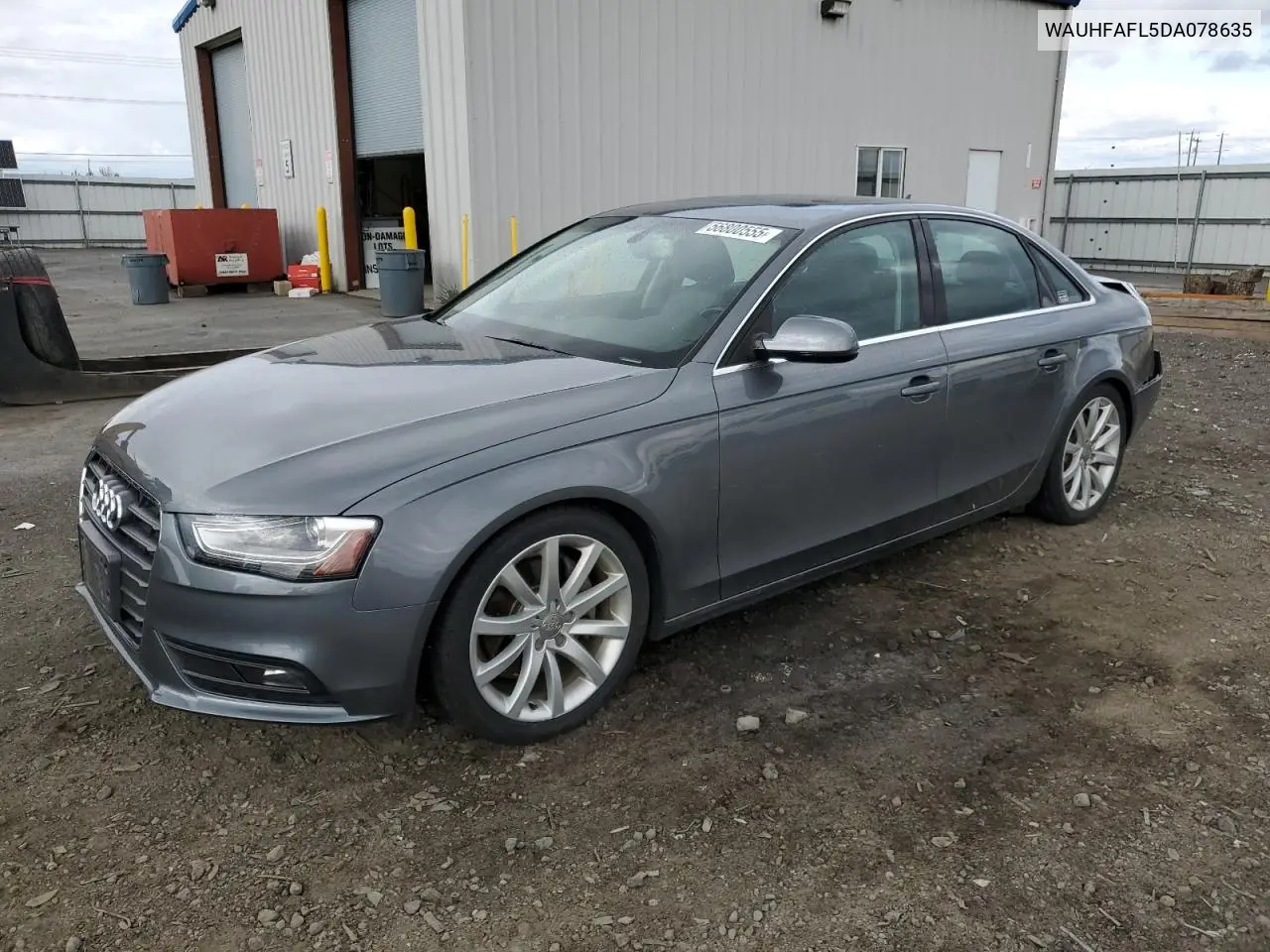 2013 Audi A4 Premium Plus VIN: WAUHFAFL5DA078635 Lot: 56800555