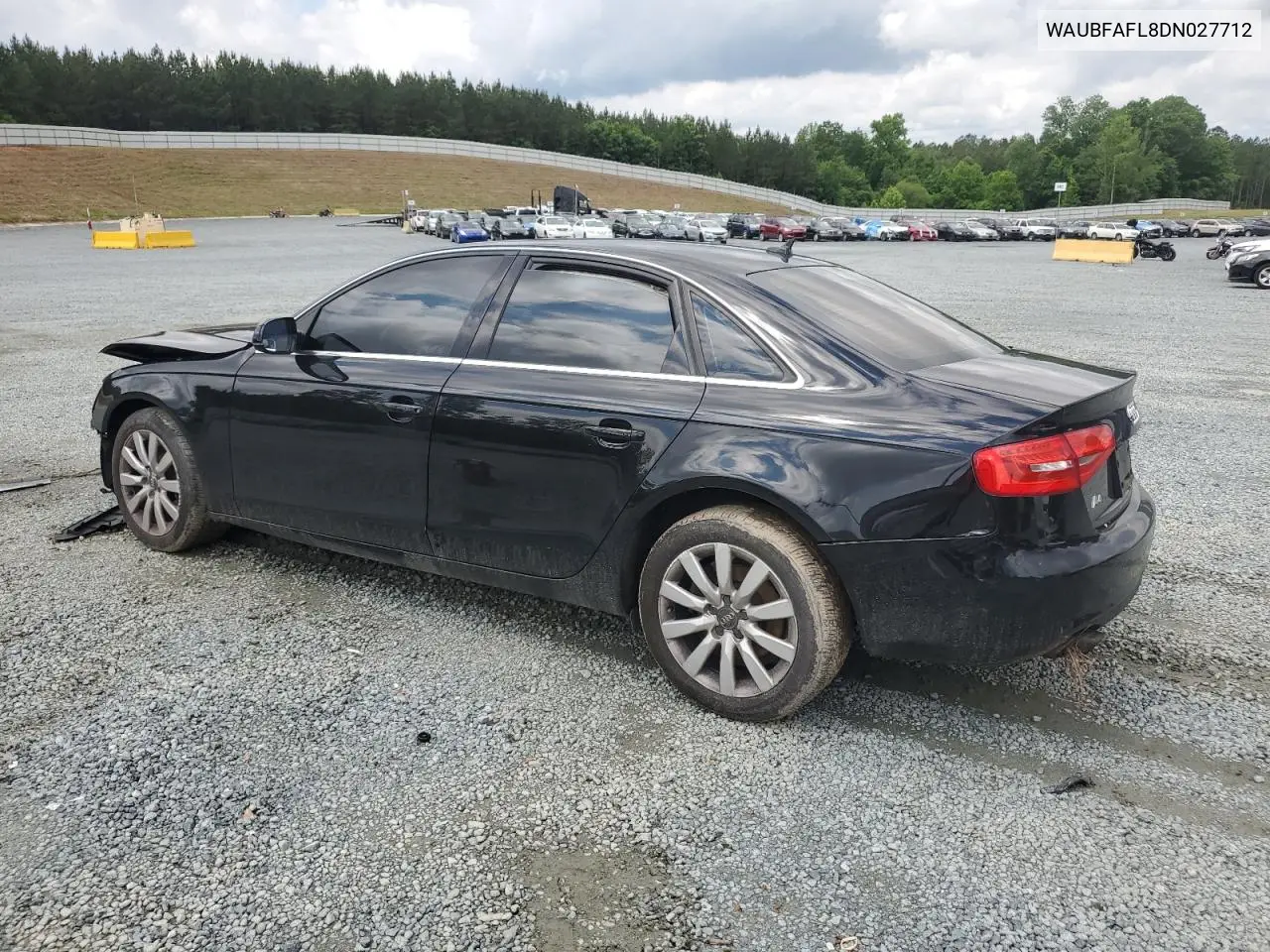 2013 Audi A4 Premium VIN: WAUBFAFL8DN027712 Lot: 57011675