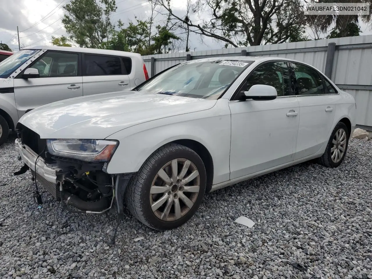 2013 Audi A4 Premium VIN: WAUBFAFL3DN021042 Lot: 61734235