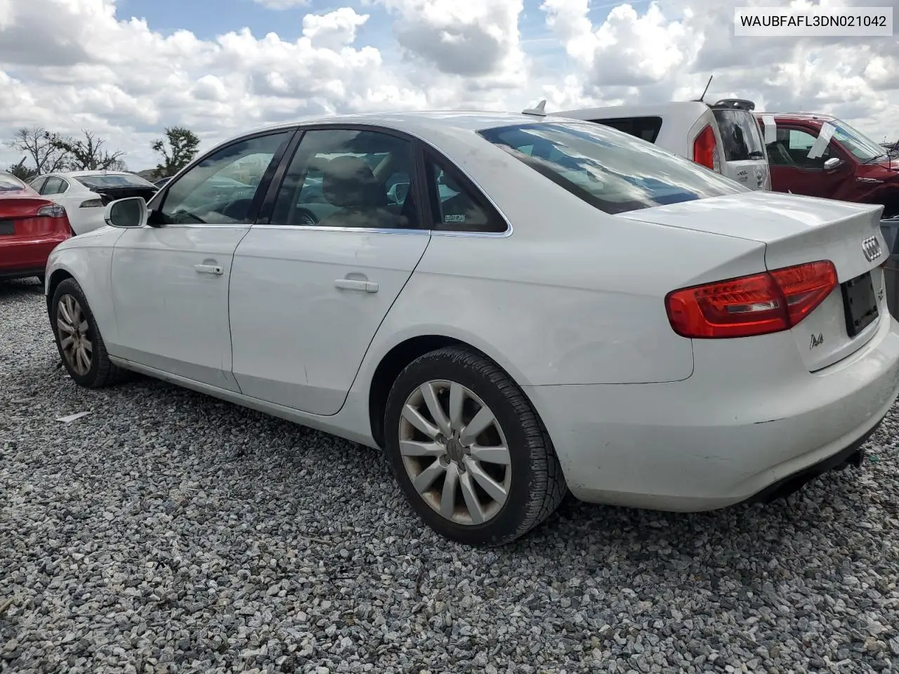 2013 Audi A4 Premium VIN: WAUBFAFL3DN021042 Lot: 61734235