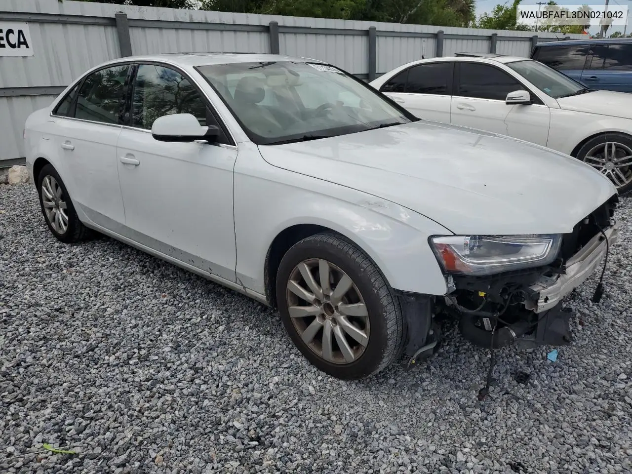 2013 Audi A4 Premium VIN: WAUBFAFL3DN021042 Lot: 61734235