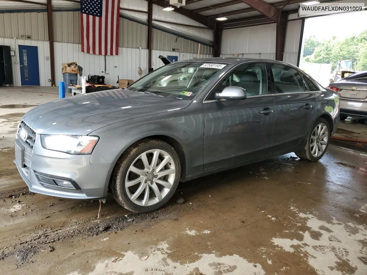 2013 Audi A4 Premium VIN: WAUDFAFLXDN031009 Lot: 62580195