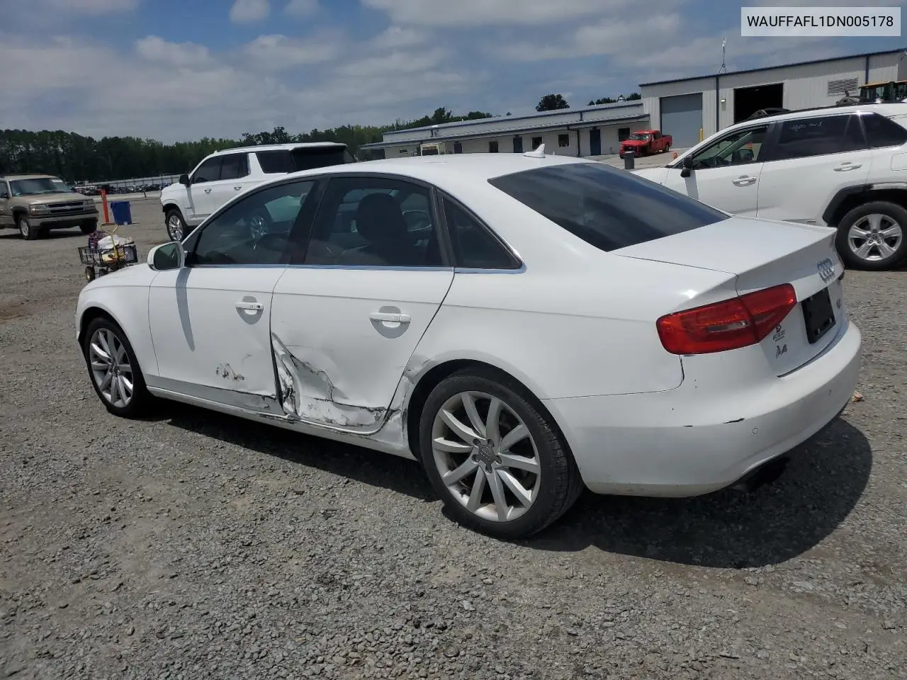 2013 Audi A4 Premium Plus VIN: WAUFFAFL1DN005178 Lot: 62727235