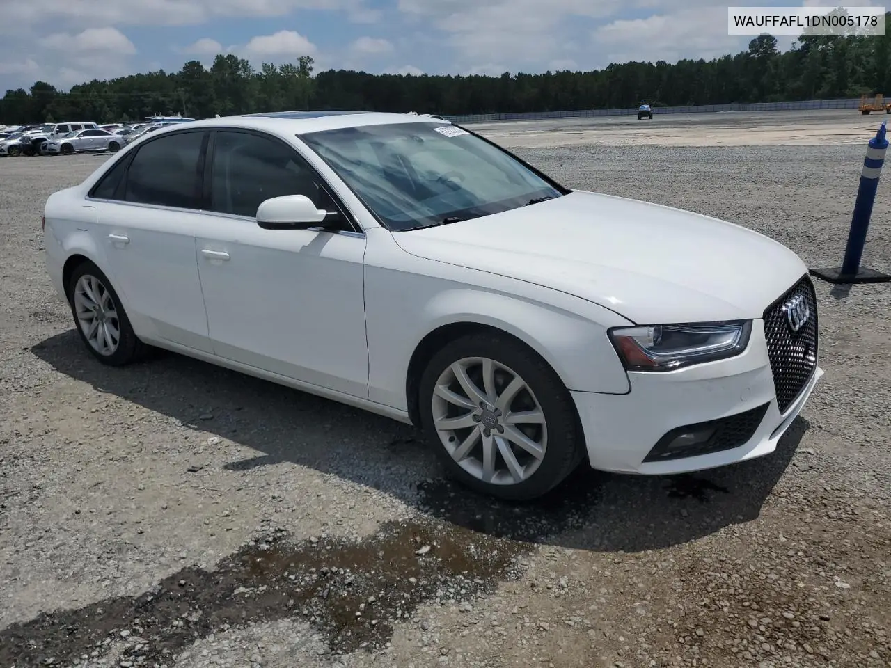 2013 Audi A4 Premium Plus VIN: WAUFFAFL1DN005178 Lot: 62727235
