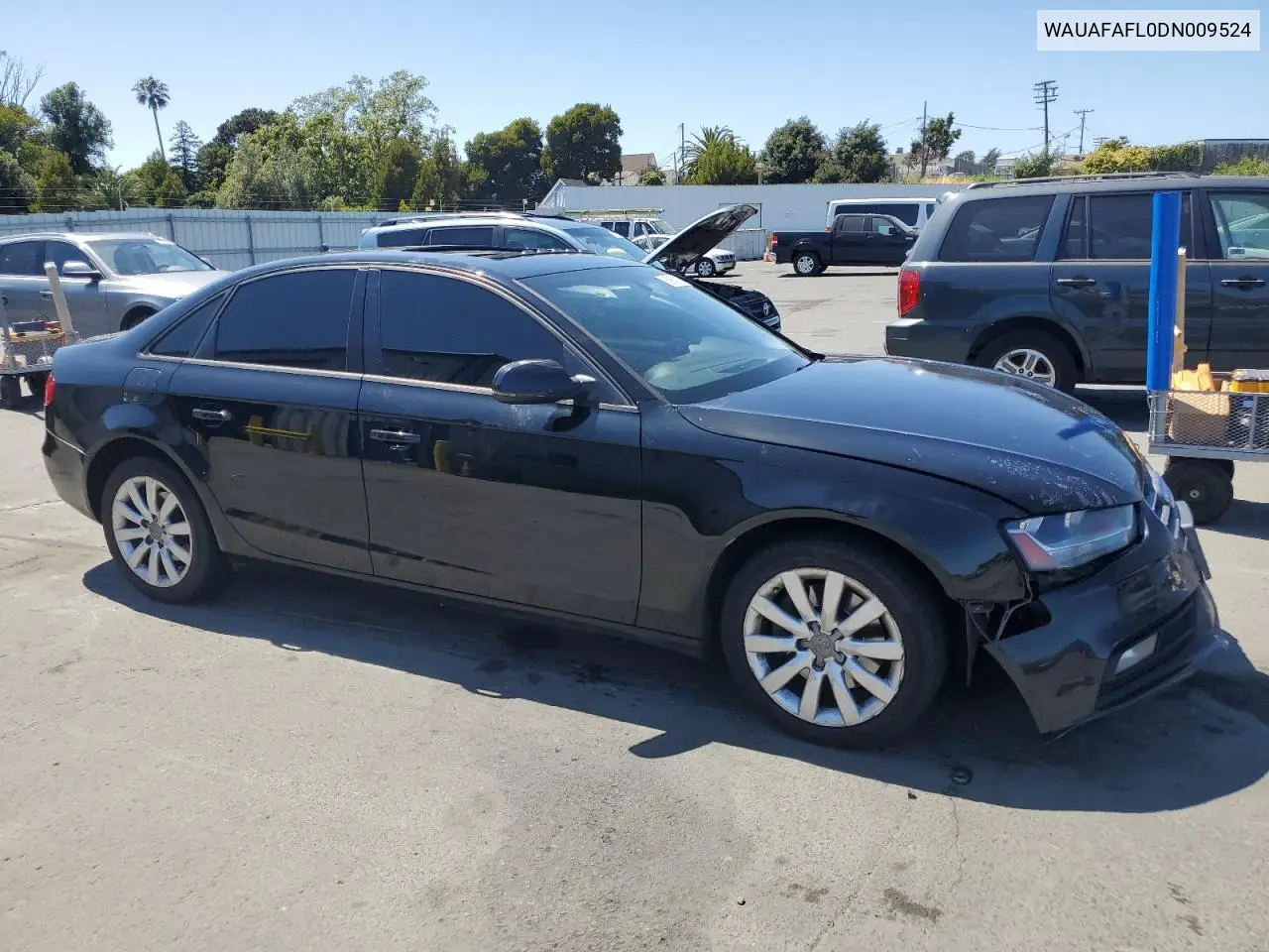 2013 Audi A4 Premium VIN: WAUAFAFL0DN009524 Lot: 62963125