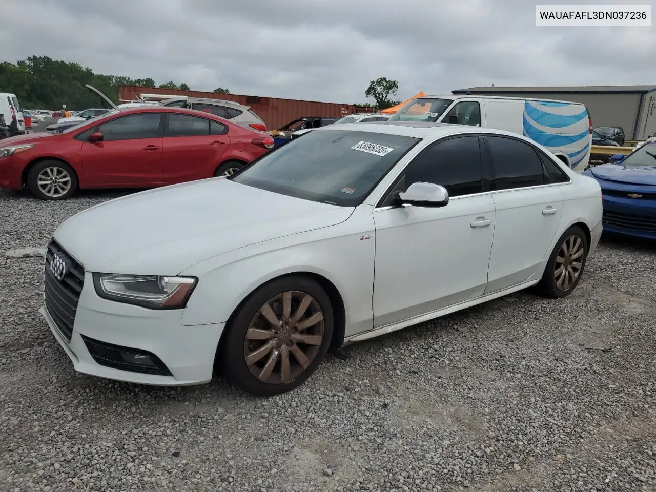 2013 Audi A4 Premium VIN: WAUAFAFL3DN037236 Lot: 63095235
