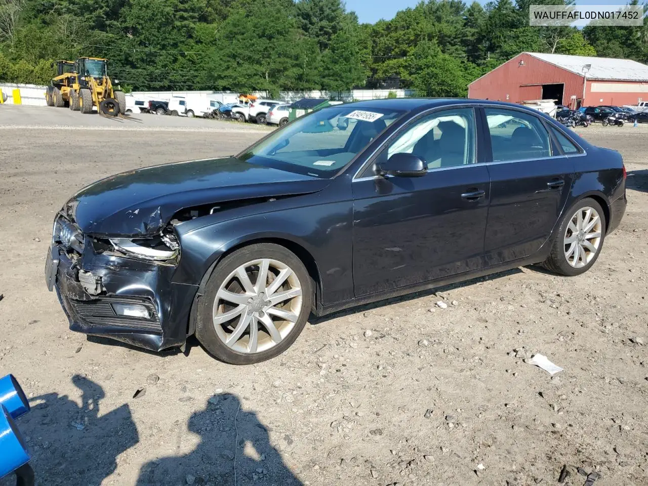 2013 Audi A4 Premium Plus VIN: WAUFFAFL0DN017452 Lot: 63491955