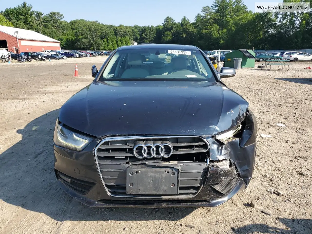 2013 Audi A4 Premium Plus VIN: WAUFFAFL0DN017452 Lot: 63491955