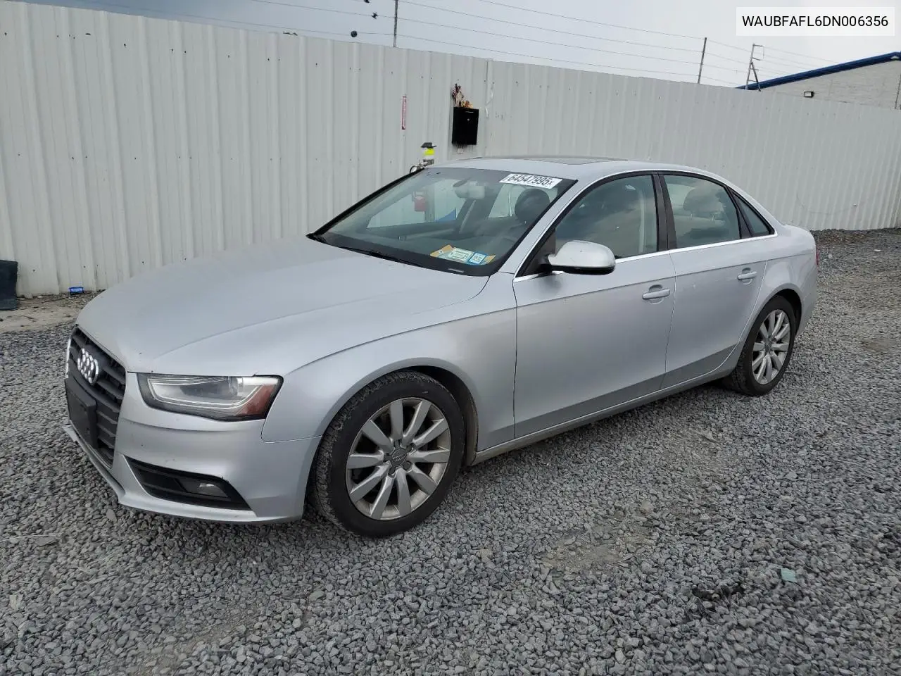 2013 Audi A4 Premium VIN: WAUBFAFL6DN006356 Lot: 64547995