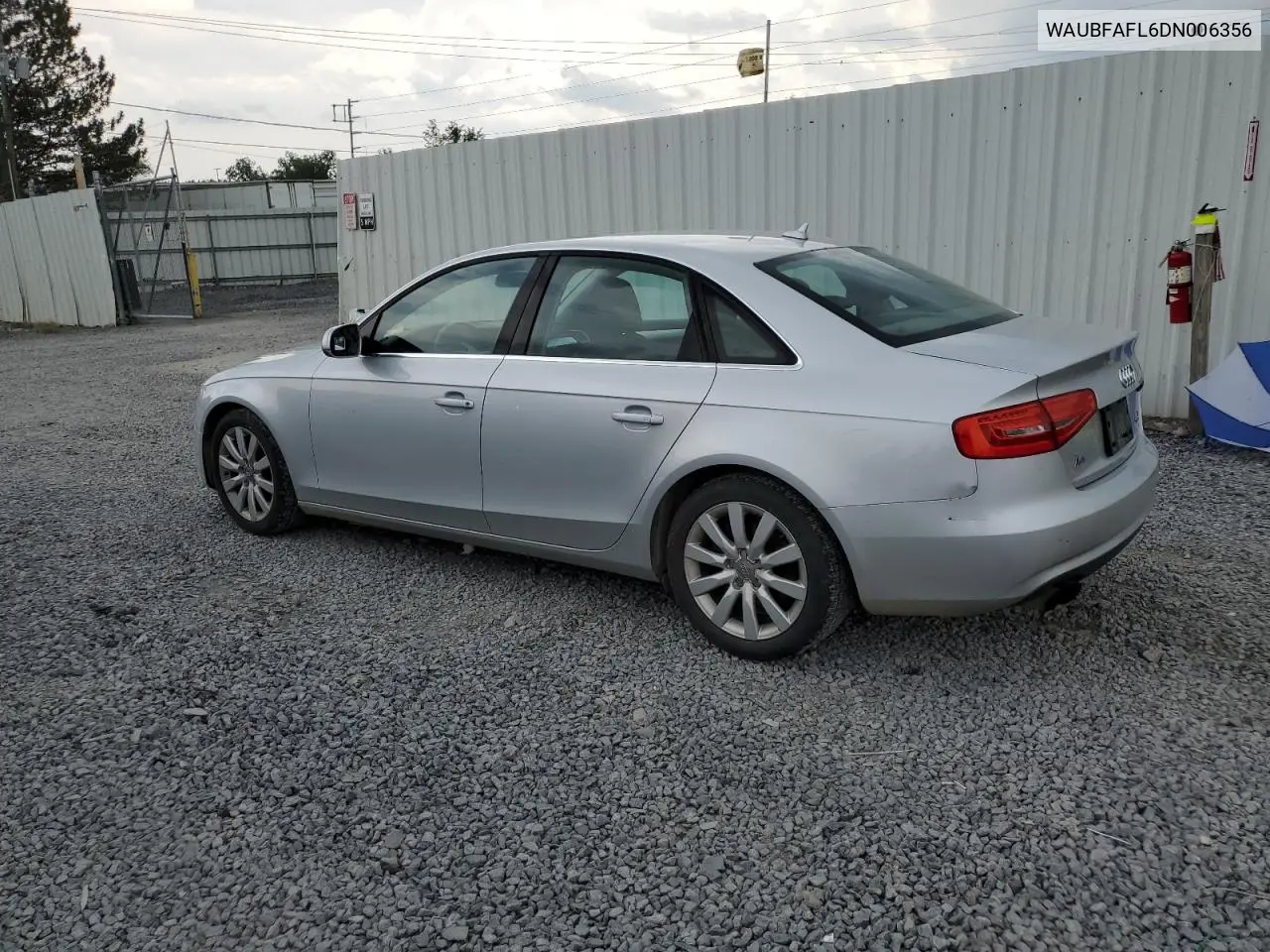 2013 Audi A4 Premium VIN: WAUBFAFL6DN006356 Lot: 64547995