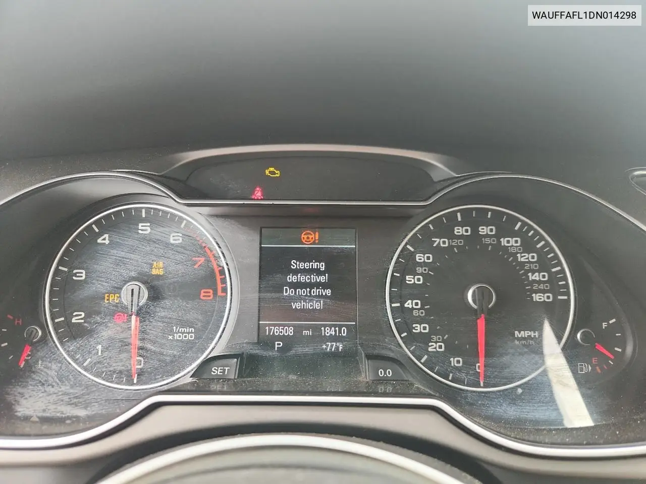 2013 Audi A4 Premium Plus VIN: WAUFFAFL1DN014298 Lot: 65777435