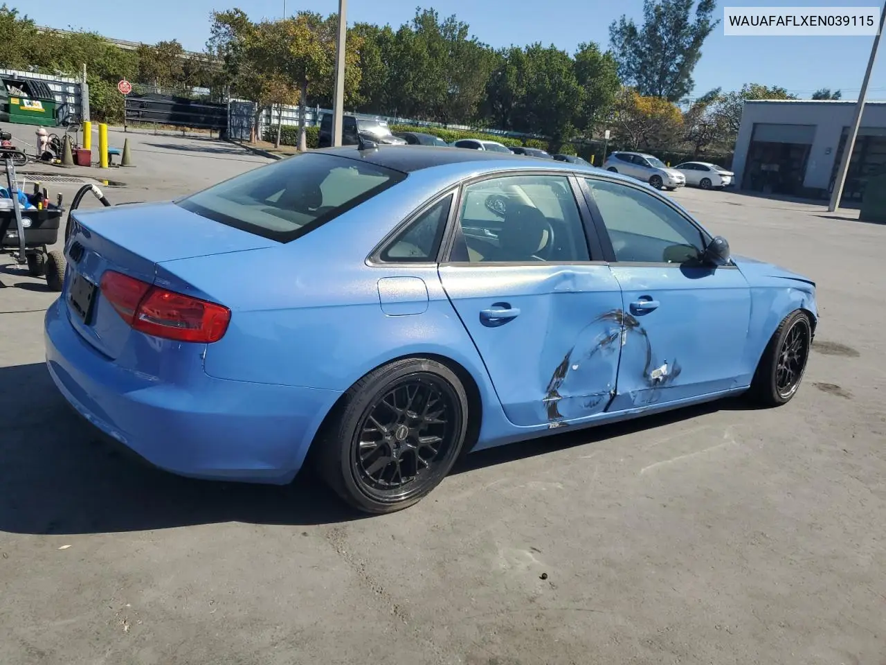 2014 Audi A4 Premium VIN: WAUAFAFLXEN039115 Lot: 47716275