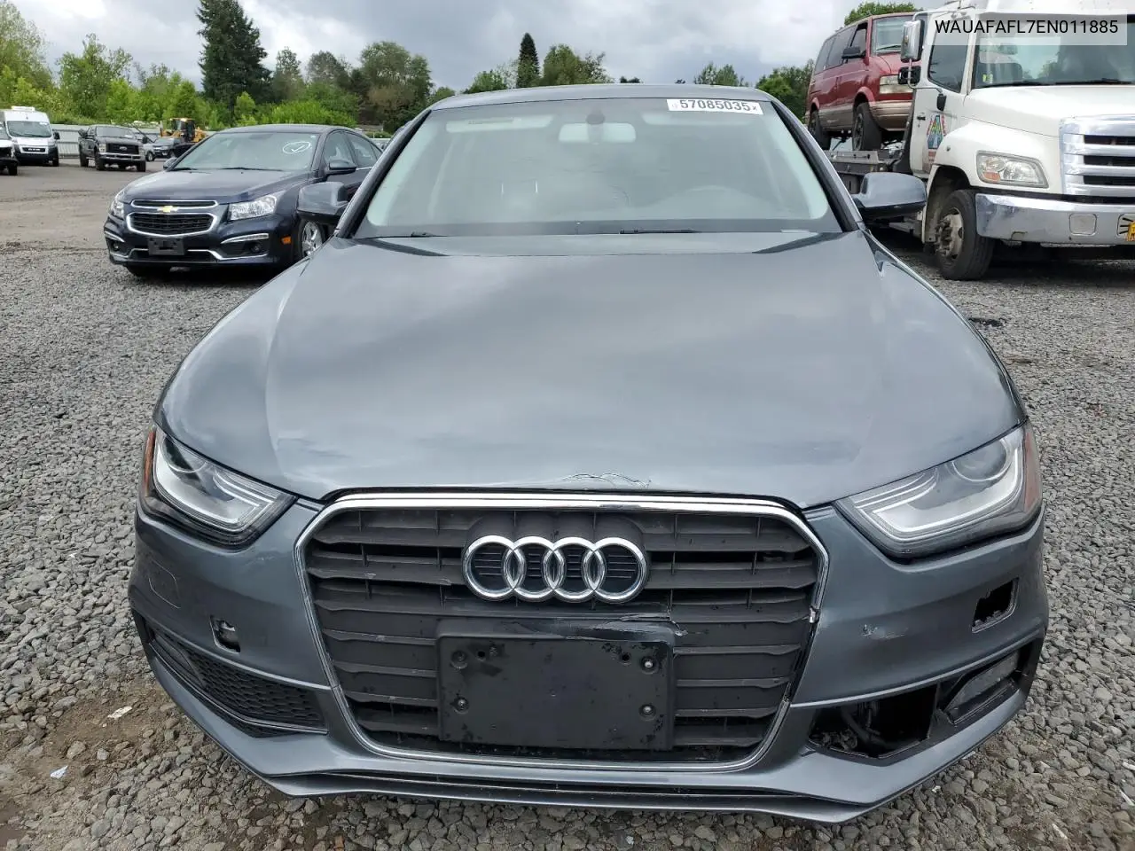 2014 Audi A4 Premium VIN: WAUAFAFL7EN011885 Lot: 57085035