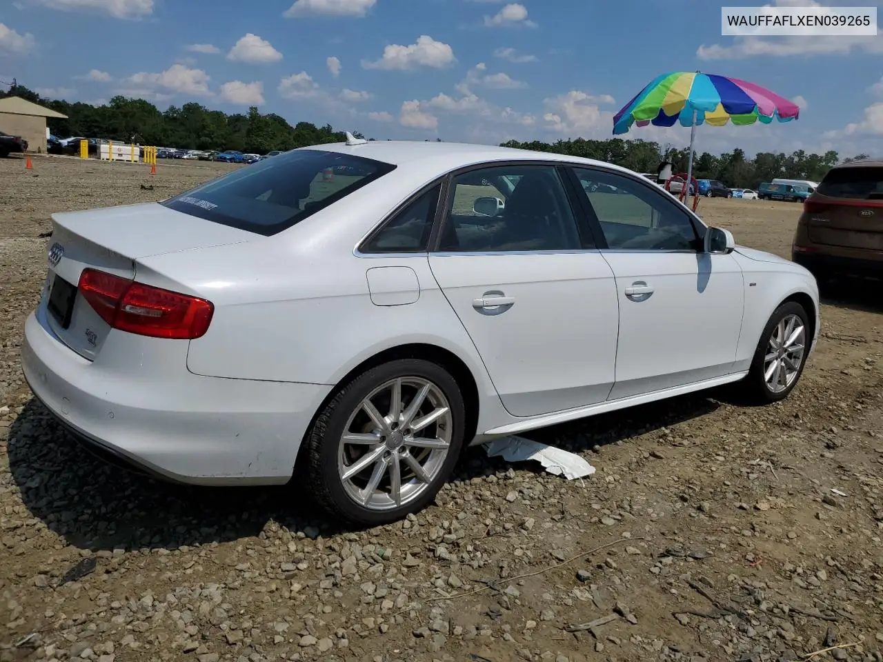 2014 Audi A4 Premium Plus VIN: WAUFFAFLXEN039265 Lot: 61771835