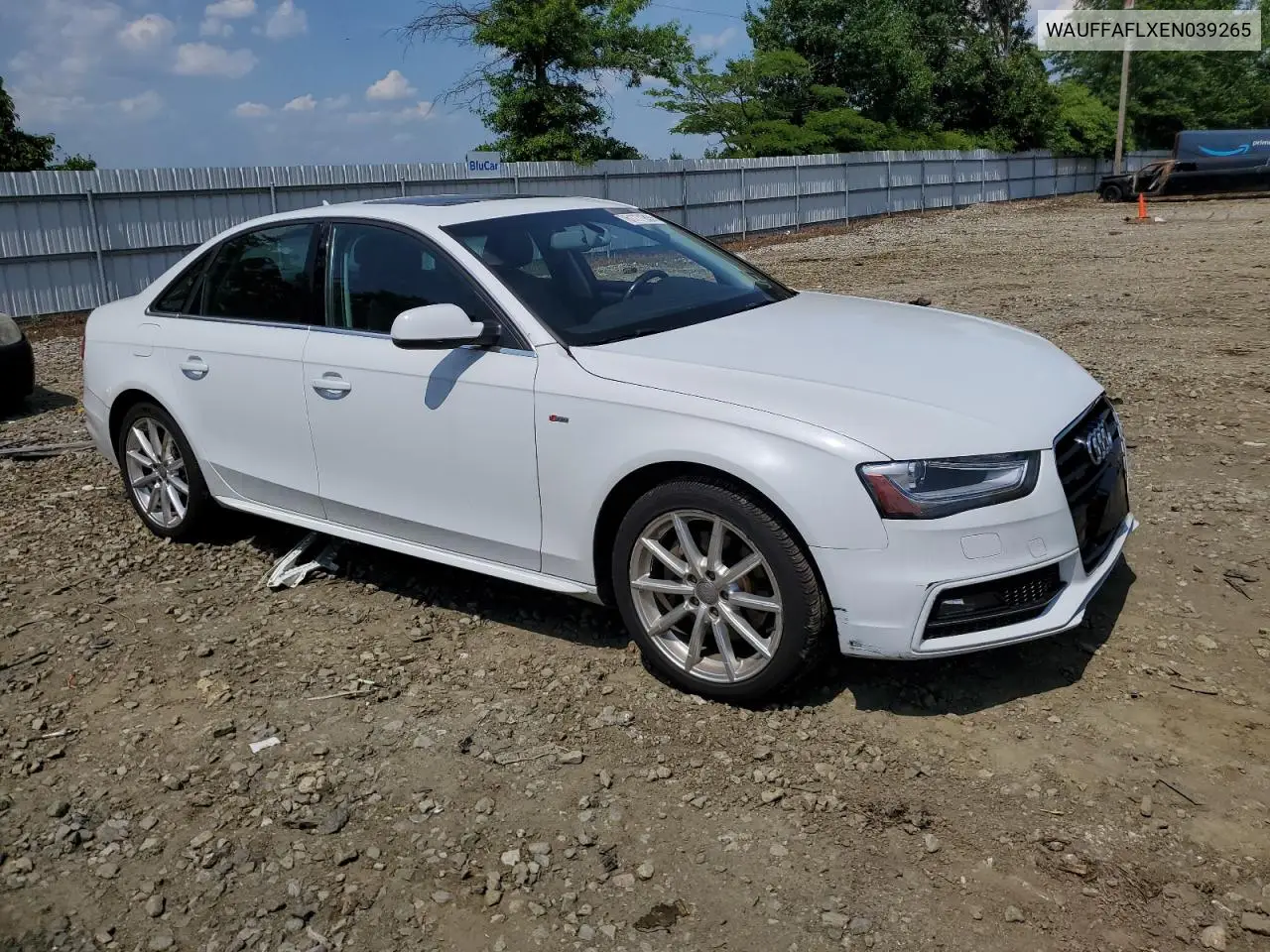 2014 Audi A4 Premium Plus VIN: WAUFFAFLXEN039265 Lot: 61771835