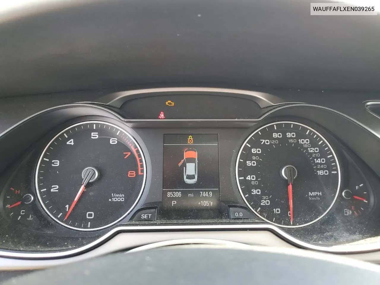 2014 Audi A4 Premium Plus VIN: WAUFFAFLXEN039265 Lot: 61771835