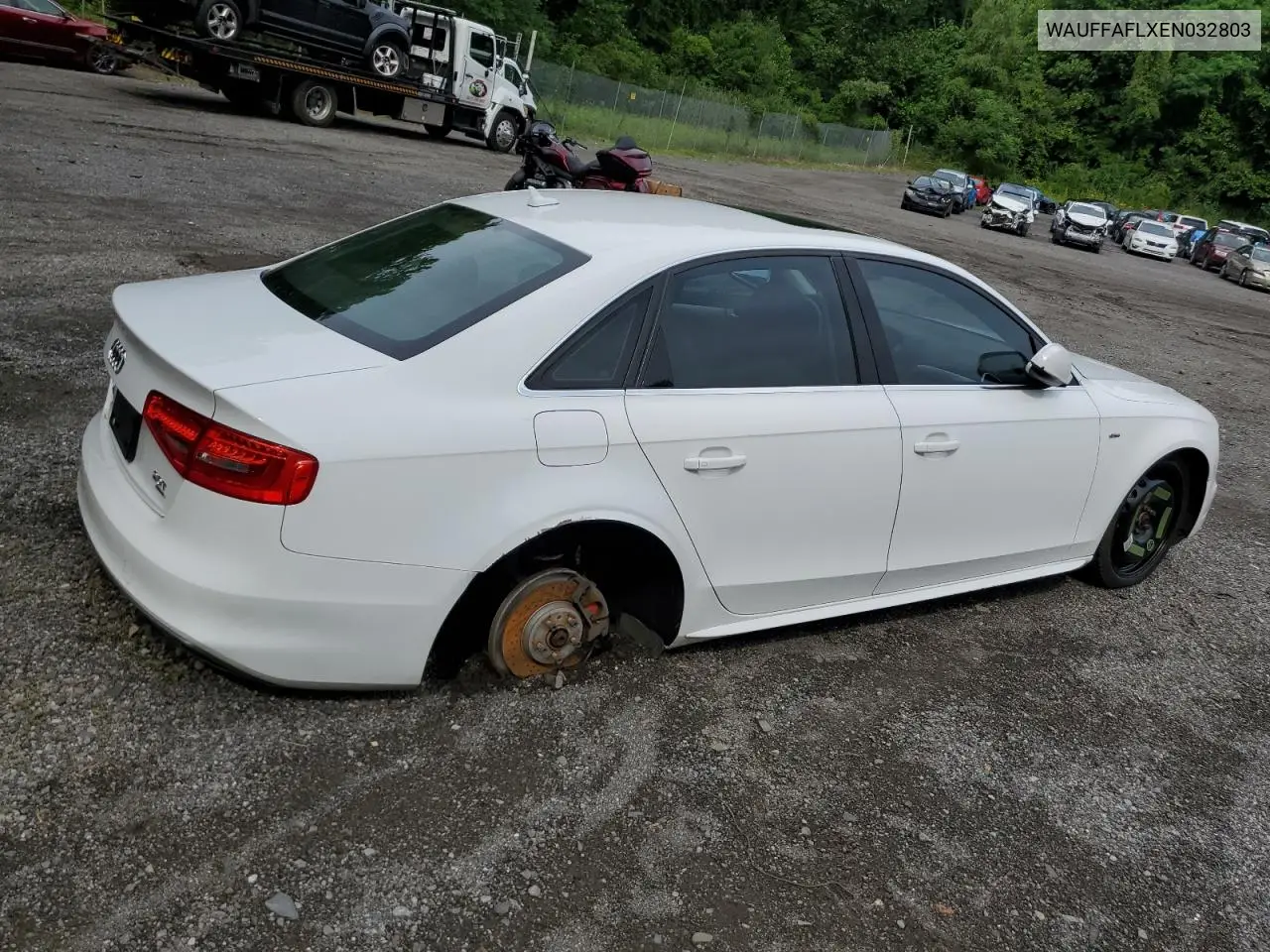 2014 Audi A4 Premium Plus VIN: WAUFFAFLXEN032803 Lot: 61996105