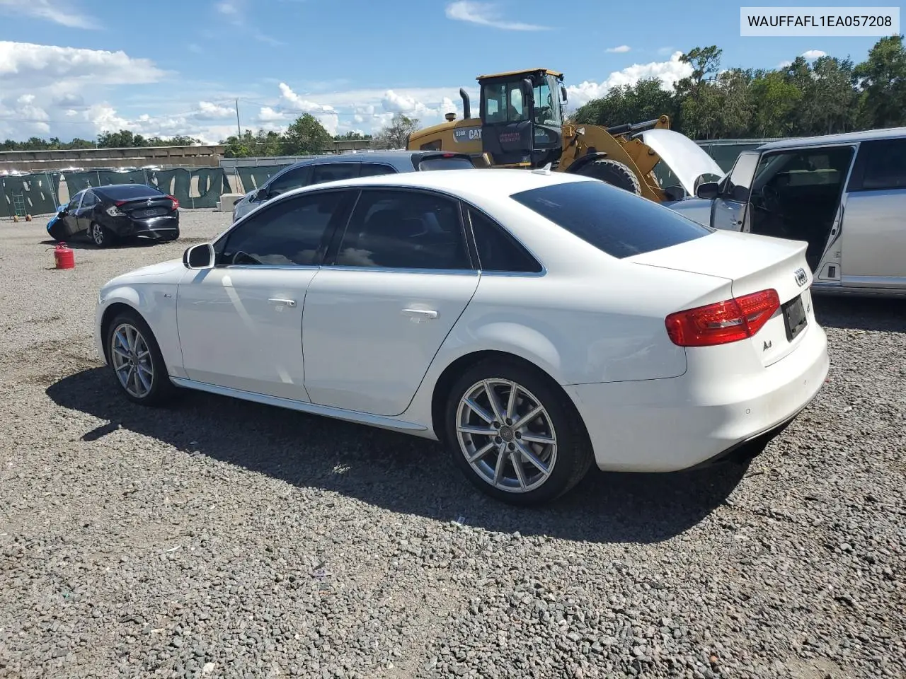 2014 Audi A4 Premium Plus VIN: WAUFFAFL1EA057208 Lot: 62485855