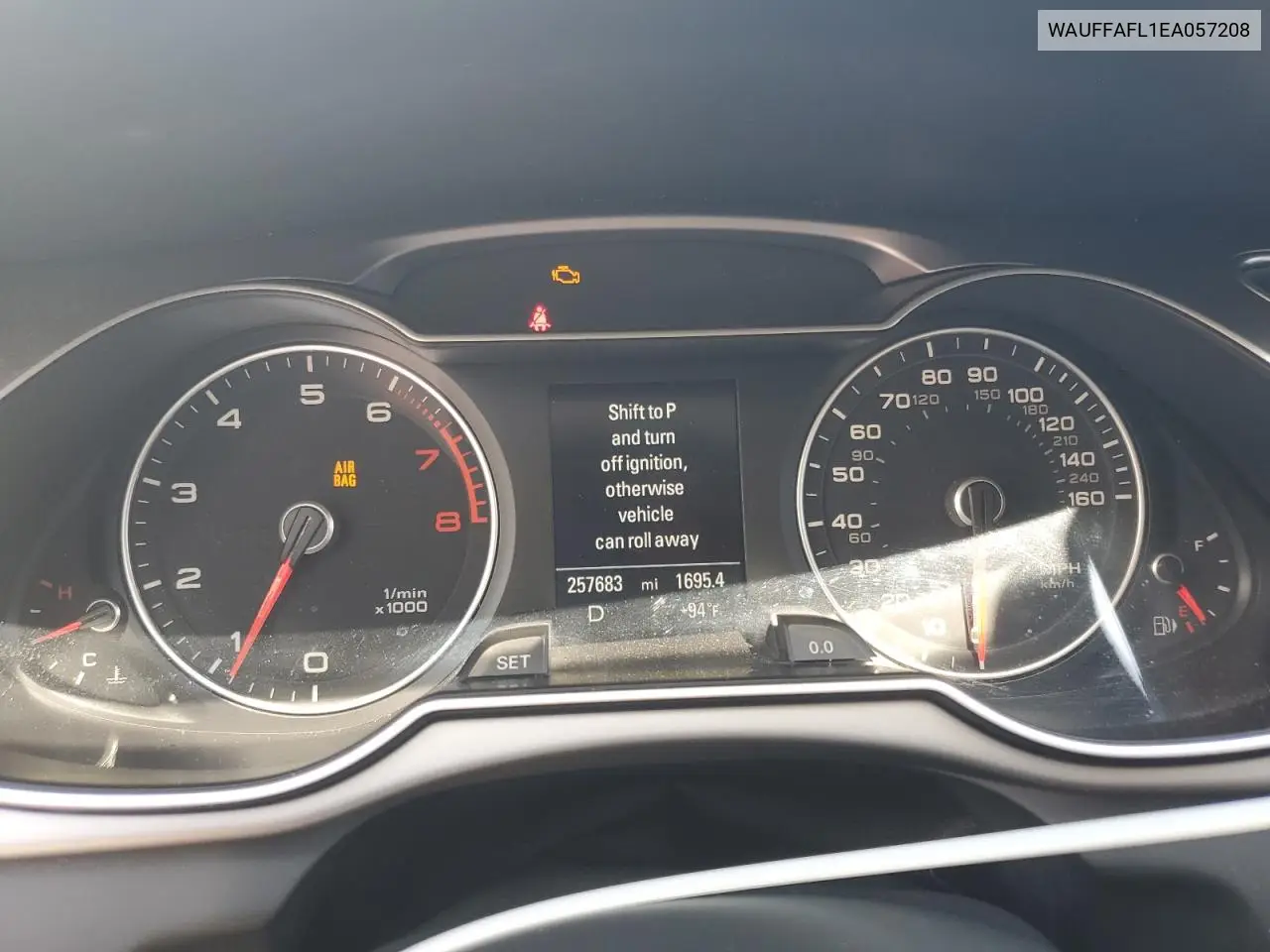 2014 Audi A4 Premium Plus VIN: WAUFFAFL1EA057208 Lot: 62485855