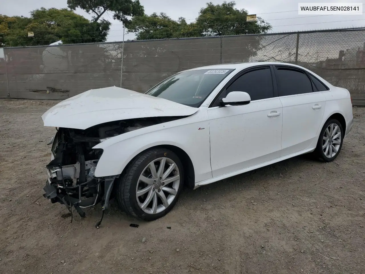 2014 Audi A4 Premium VIN: WAUBFAFL5EN028141 Lot: 63262025