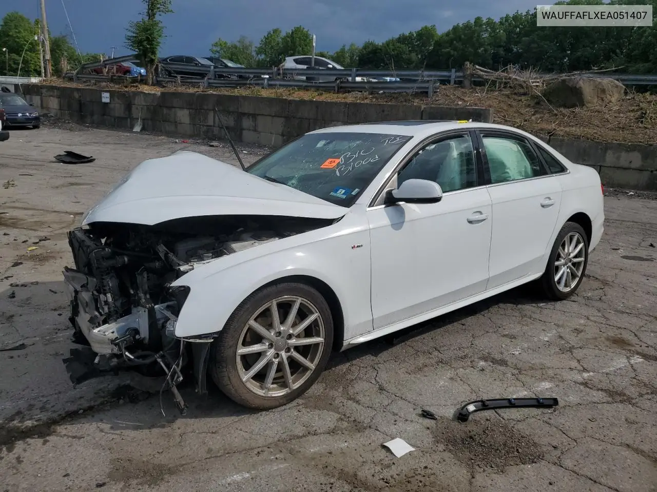 2014 Audi A4 Premium Plus VIN: WAUFFAFLXEA051407 Lot: 63621025
