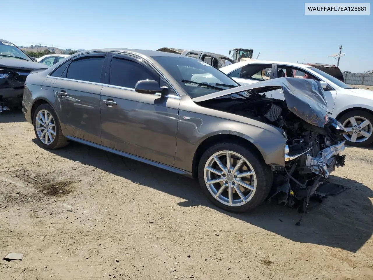 2014 Audi A4 Premium Plus VIN: WAUFFAFL7EA128881 Lot: 65081055
