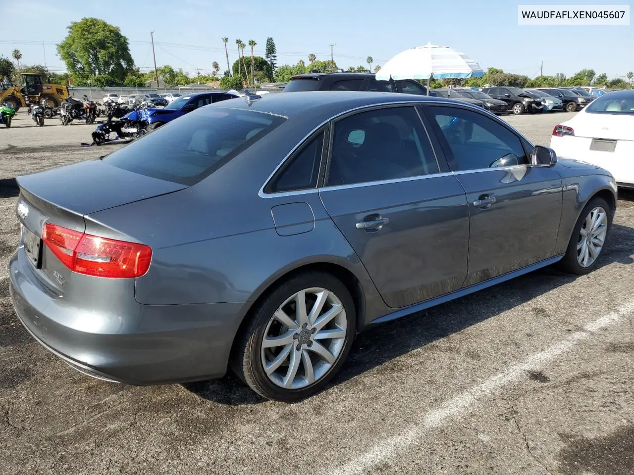 2014 Audi A4 Premium VIN: WAUDFAFLXEN045607 Lot: 65610465