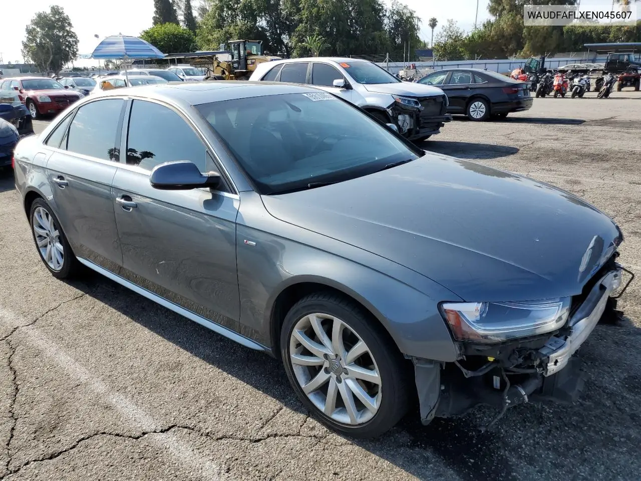 2014 Audi A4 Premium VIN: WAUDFAFLXEN045607 Lot: 65610465