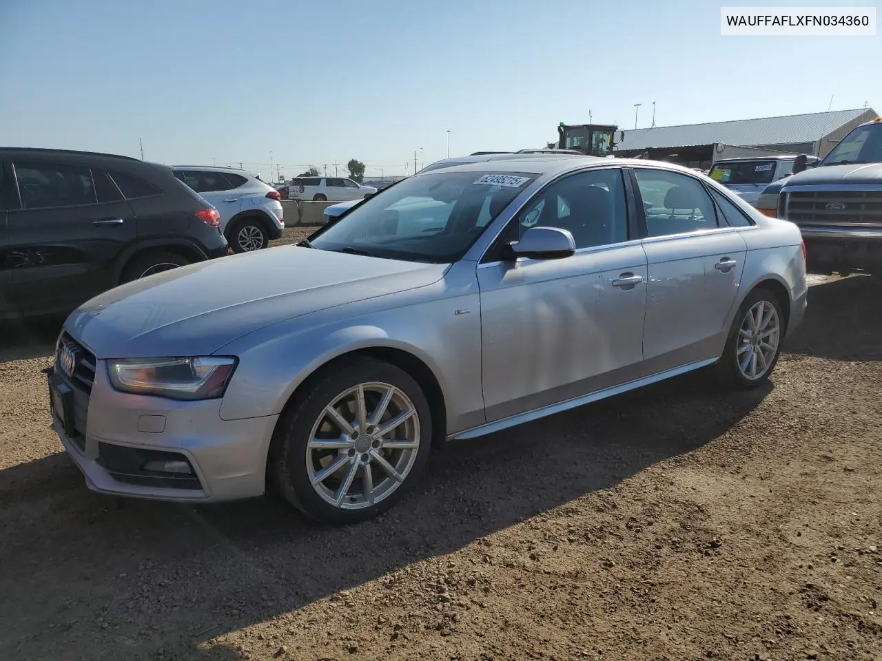 2015 Audi A4 Premium Plus VIN: WAUFFAFLXFN034360 Lot: 62495215