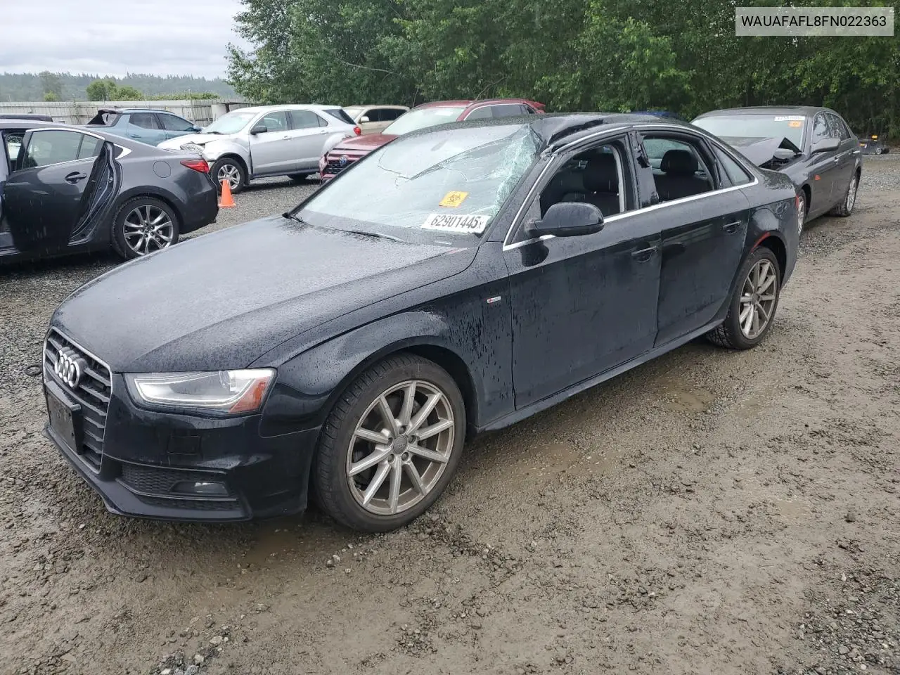 2015 Audi A4 Premium VIN: WAUAFAFL8FN022363 Lot: 62901445