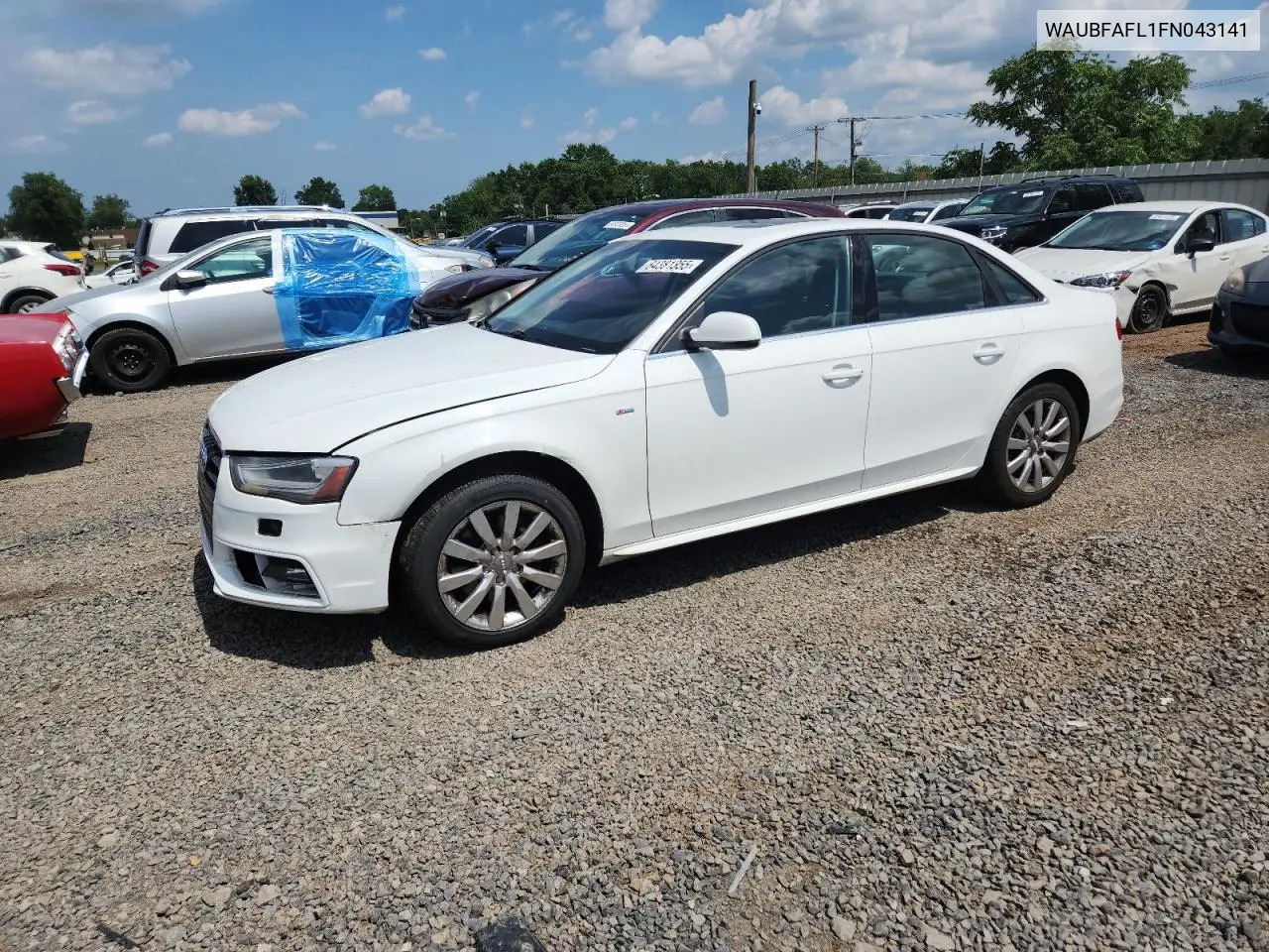 2015 Audi A4 Premium VIN: WAUBFAFL1FN043141 Lot: 64381355