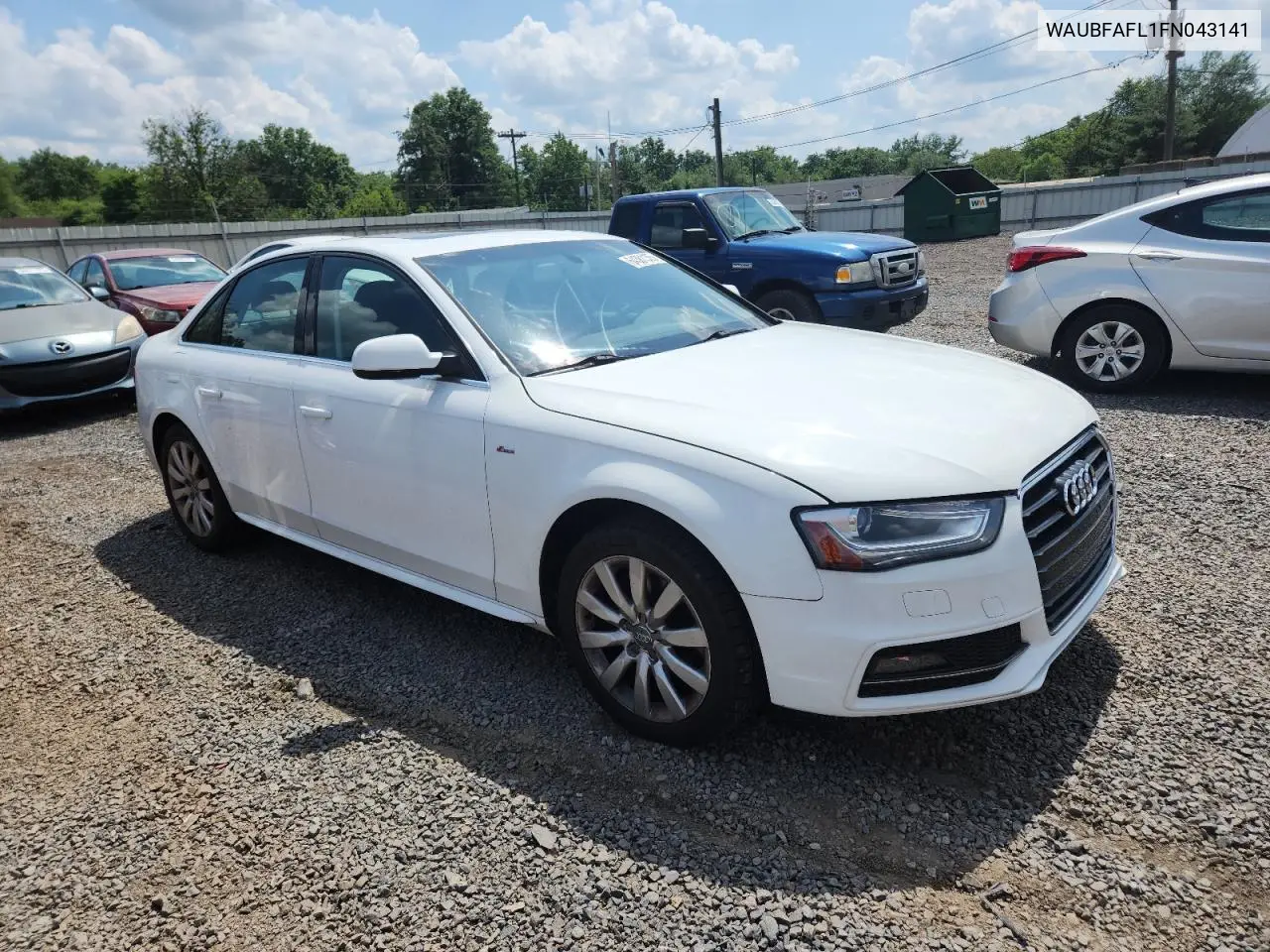 2015 Audi A4 Premium VIN: WAUBFAFL1FN043141 Lot: 64381355