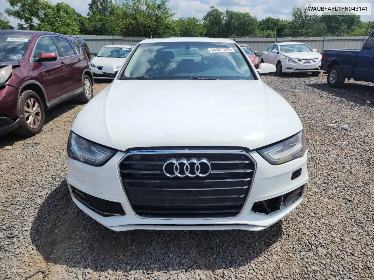 2015 Audi A4 Premium VIN: WAUBFAFL1FN043141 Lot: 64381355