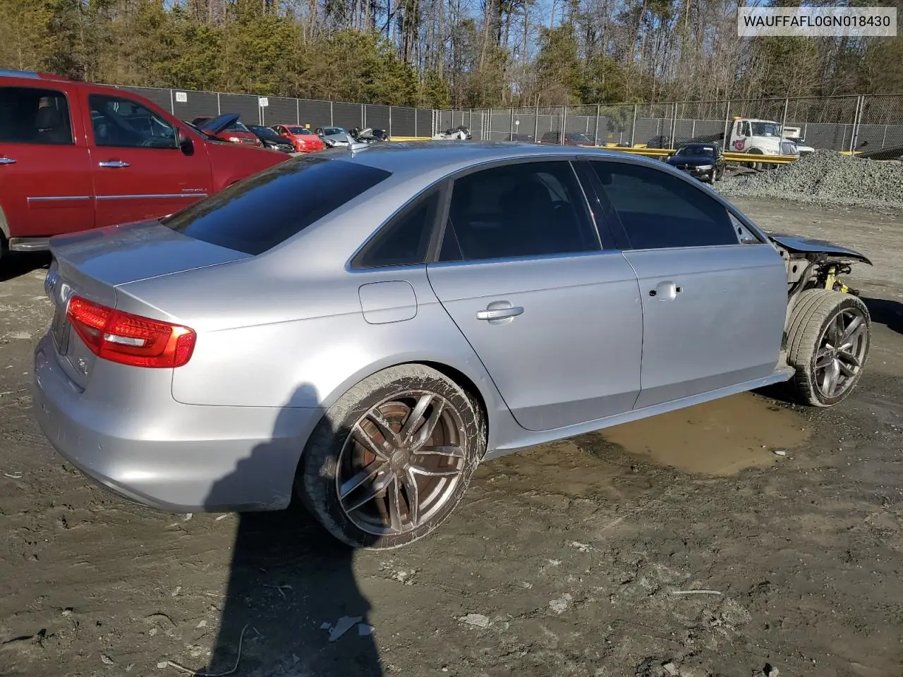 2016 Audi A4 Premium Plus S-Line VIN: WAUFFAFL0GN018430 Lot: 45212795