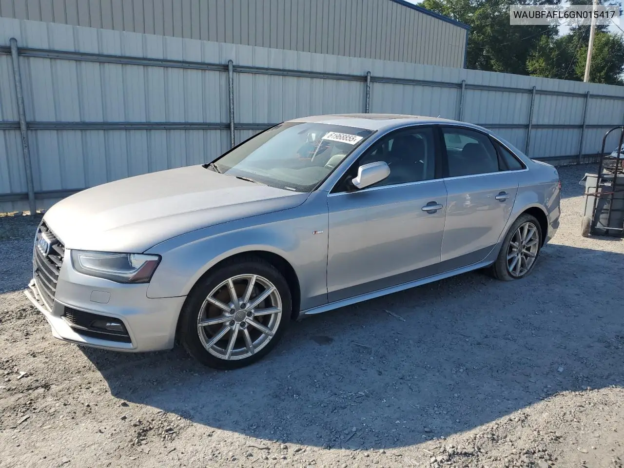 2016 Audi A4 Premium S-Line VIN: WAUBFAFL6GN015417 Lot: 61968855