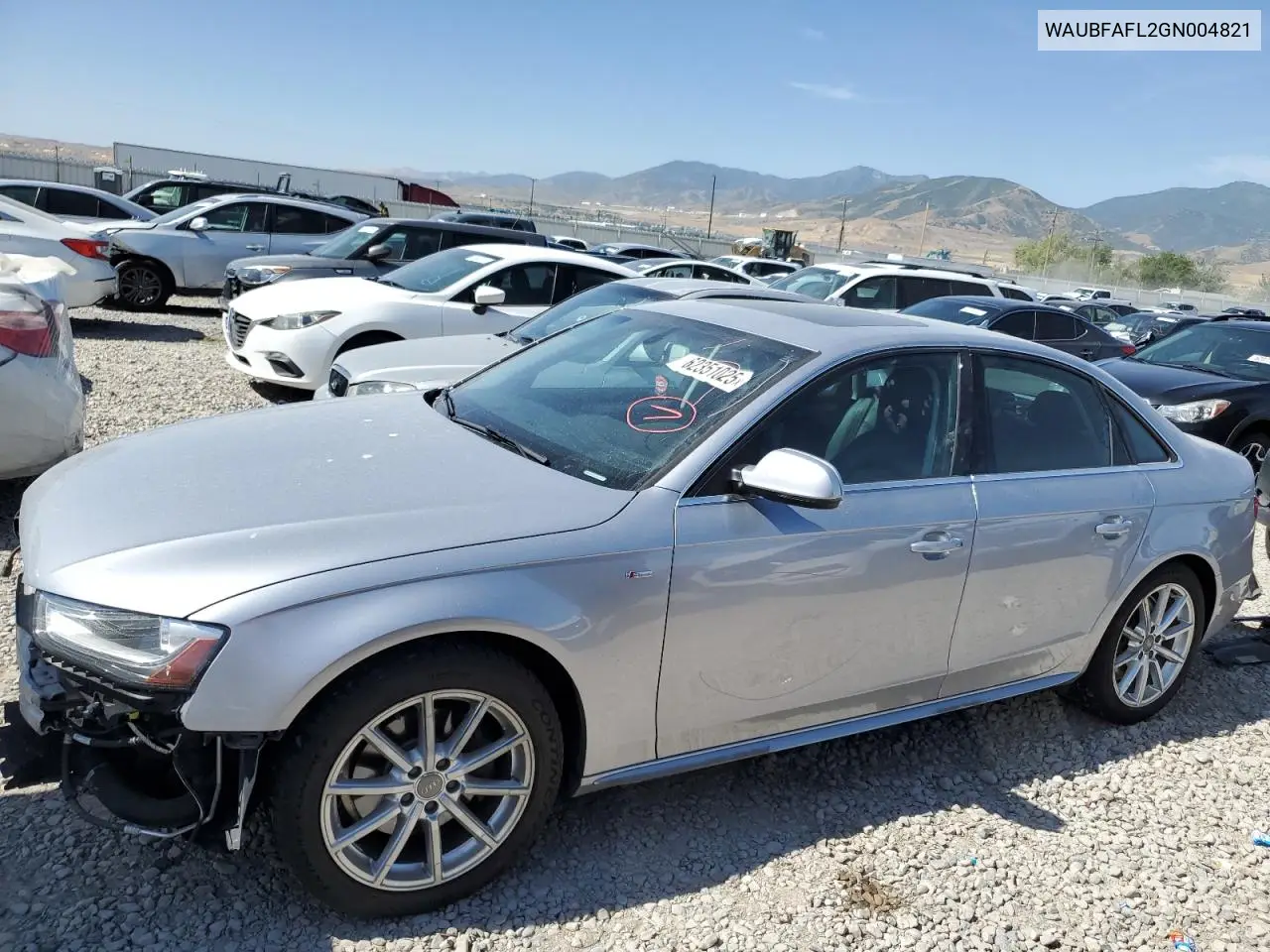 2016 Audi A4 Premium S-Line VIN: WAUBFAFL2GN004821 Lot: 62351025