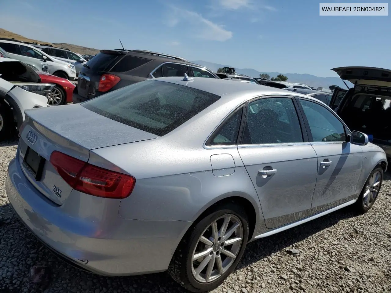 2016 Audi A4 Premium S-Line VIN: WAUBFAFL2GN004821 Lot: 62351025