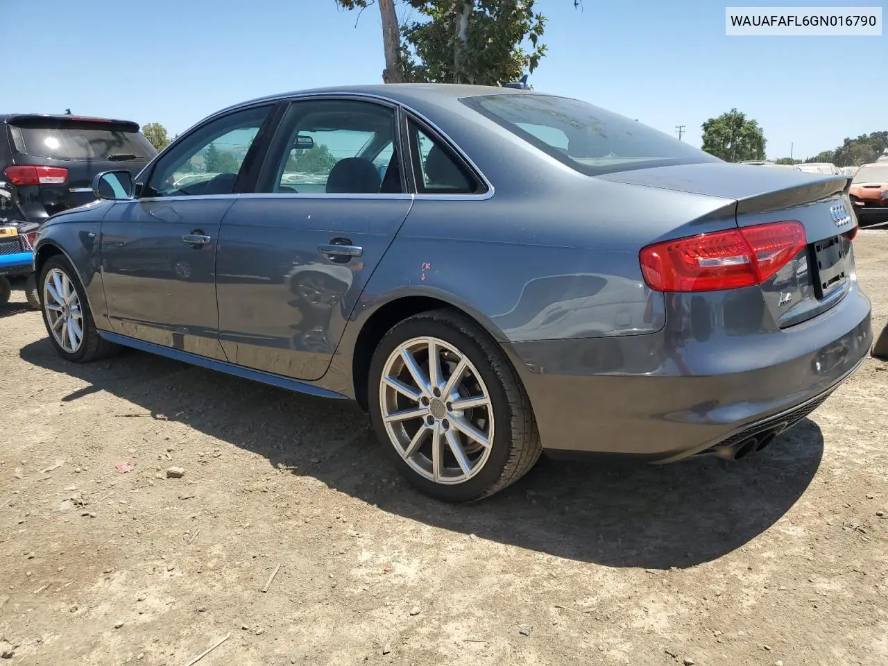 2016 Audi A4 Premium S-Line VIN: WAUAFAFL6GN016790 Lot: 62352155