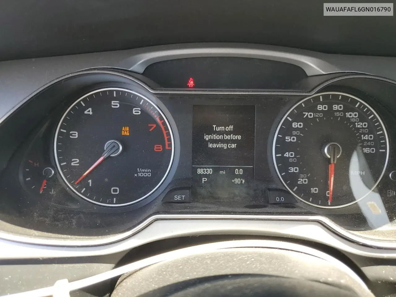2016 Audi A4 Premium S-Line VIN: WAUAFAFL6GN016790 Lot: 62352155
