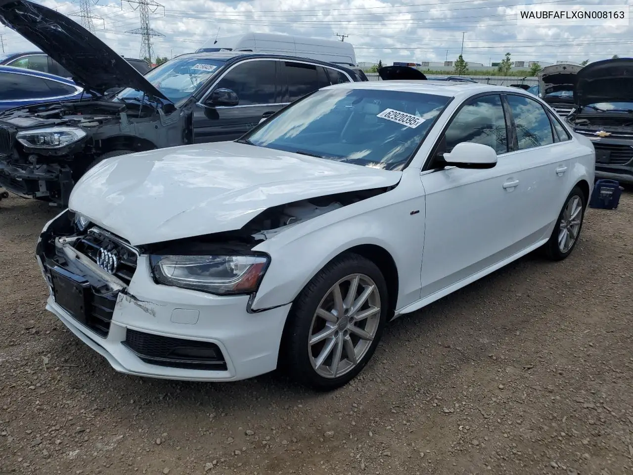 2016 Audi A4 Premium S-Line VIN: WAUBFAFLXGN008163 Lot: 62920395